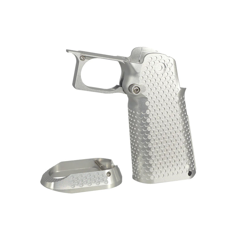 Load image into Gallery viewer, 5KU CNC Aluminum Grip Type.1 for Marui Hi-Capa GBB Airsoft - Silver(5KU-GB-489-SV)