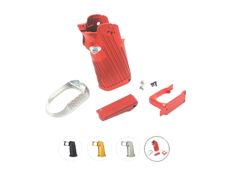 Chargez l'image dans la visionneuse de la galerie, 5KU Poignée CNC Aluminium Type.2 pour Marui Hi-Capa GBB Airsoft - Argent (5KU-GB-490-S)