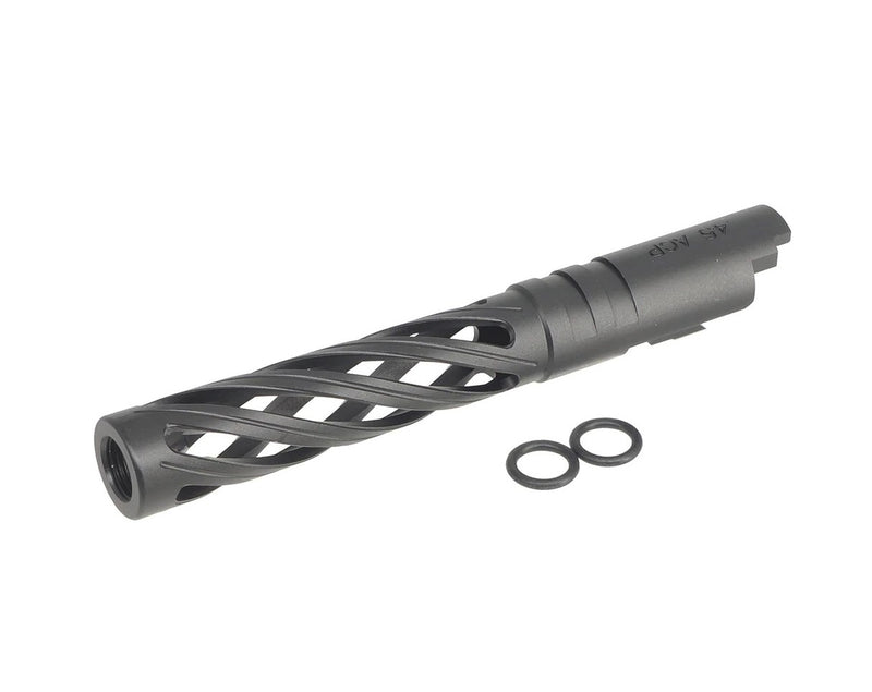 Load image into Gallery viewer, 5KU 5.1 Inch Aluminum Hollow Outer Barrel for Marui Hi-Capa-Black #5KU-GB-557-BK
