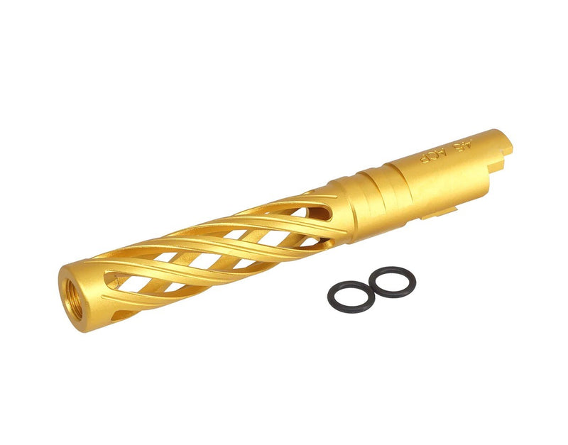 Load image into Gallery viewer, 5KU 5.1 Inch Aluminum Hollow Outer Barrel for Marui Hi-Capa-Gold #5KU-GB-557-GD