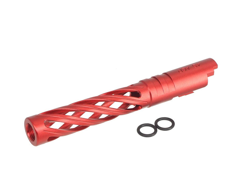 Load image into Gallery viewer, 5KU 5.1 Inch Aluminum Hollow Outer Barrel for Marui Hi-Capa-Red #5KU-GB-557-RD