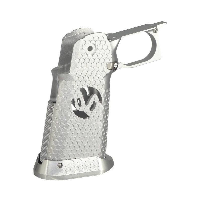 Load image into Gallery viewer, 5KU CNC Aluminum Grip Type.3 for Marui Hi-Capa GBB Airsoft - Silver (5KU-GB-584-SV)