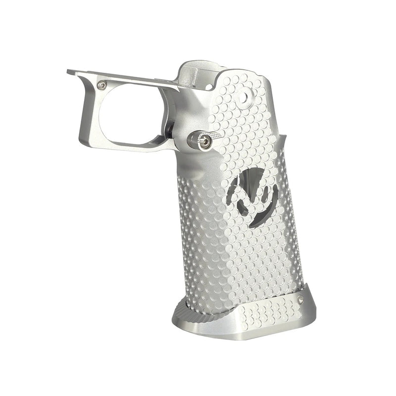 Load image into Gallery viewer, 5KU CNC Aluminum Grip Type.3 for Marui Hi-Capa GBB Airsoft - Silver (5KU-GB-584-SV)