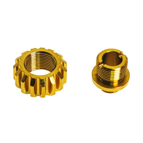 Load image into Gallery viewer, COWCOW A02 Silencer Adapter - Gold For Marui GBB #CCT-TMHC-133