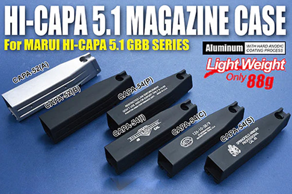 Load image into Gallery viewer, Guarder Aluminum Magazine Case for MARUI HI-CAPA 5.1 (No Marking/Black) #CAPA-52(B) *NS