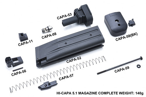 Load image into Gallery viewer, Guarder Nylon Magazine Base for MARUI HI-CAPA 5.1 (Black) #CAPA-58(BK)
