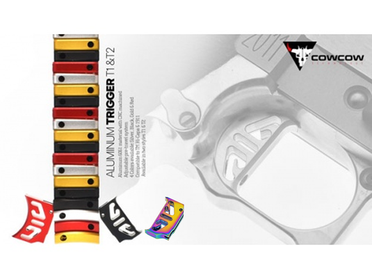 COWCOW Aluminum Trigger (Type 2) for Marui Hi-Capa & 1911- Rainbow