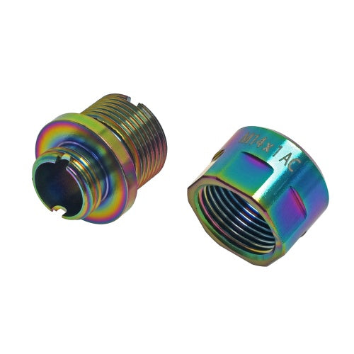 CowCow A01 Stainless Steel Silencer Adapter (11mm to 14mm, Rainbow)