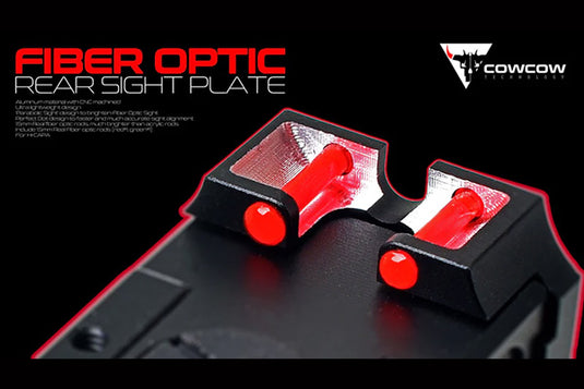 COWCOW Fiber Optic Rear Sight Plate for Marui Hi-Capa
