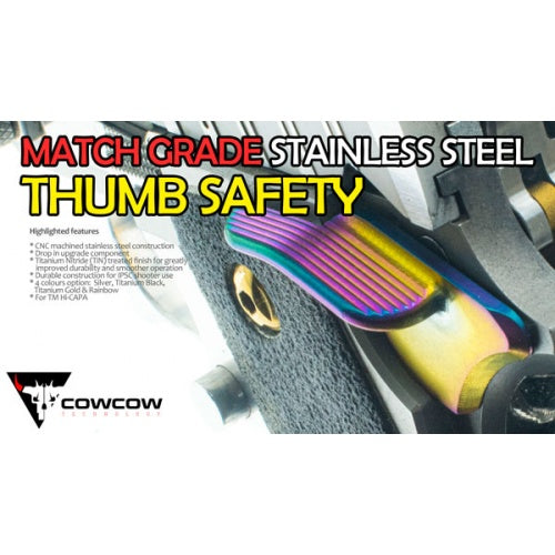Load image into Gallery viewer, COWCOW Match Grade Stainless Steel Thumb Safety for Marui Hi-CAPA