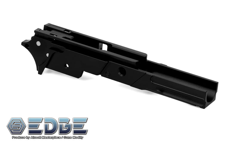 Load image into Gallery viewer, EDGE Custom "STRAT" 3.9 inch Aluminium Frame for Hi-Capa - Black #EDGE-AF001-39-BK