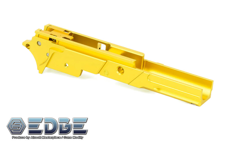 Load image into Gallery viewer, EDGE Custom "STRAT" 3.9 inch Aluminum Frame for Hi-Capa - Gold #EDGE-AF001-39-GD