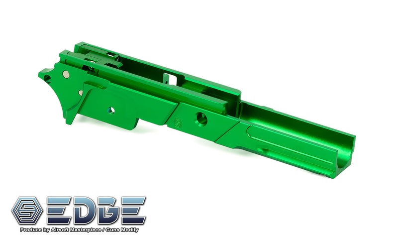 Load image into Gallery viewer, EDGE Custom "STRAT" 3.9 inch Aluminum Frame for Hi-Capa - Green #EDGE-AF001-39-GN