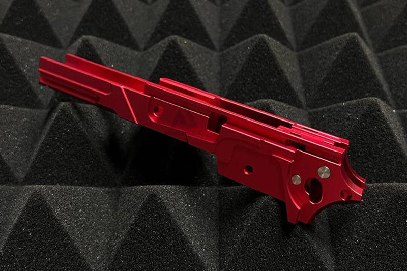 Load image into Gallery viewer, EDGE Custom "STRAT" 3.9 inch Aluminum Frame for Hi-Capa - Red #EDGE-AF001-39-RD