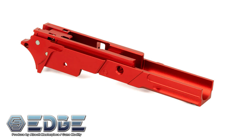 Load image into Gallery viewer, EDGE Custom "STRAT" 3.9 inch Aluminum Frame for Hi-Capa - Red #EDGE-AF001-39-RD
