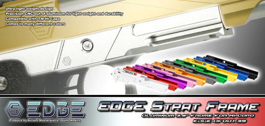 EDGE Custom "STRAT" 3.9 inch Aluminium Frame for Hi-Capa - Black