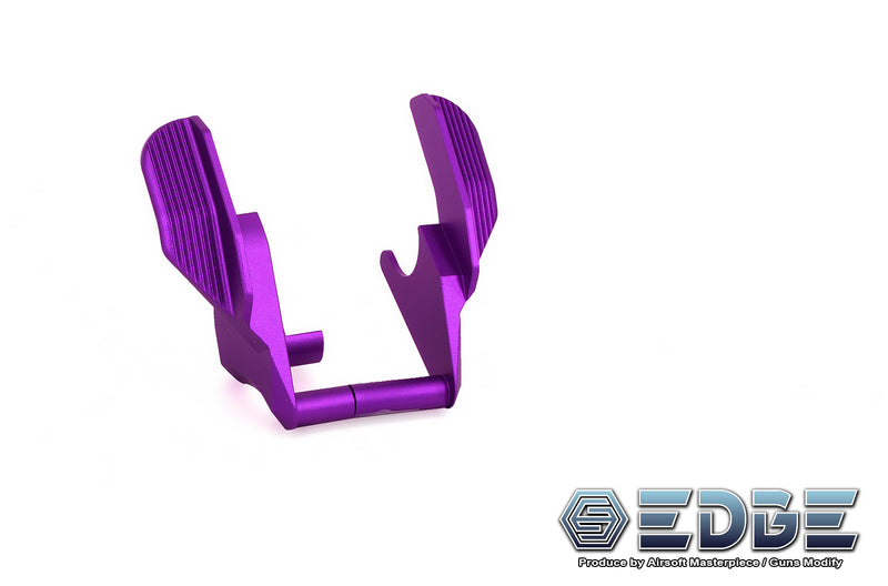 Load image into Gallery viewer, EDGE Custom “ALBATROSS” Aluminum Ambi Thumb Safeties for Hi-CAPA / 1911 Purple