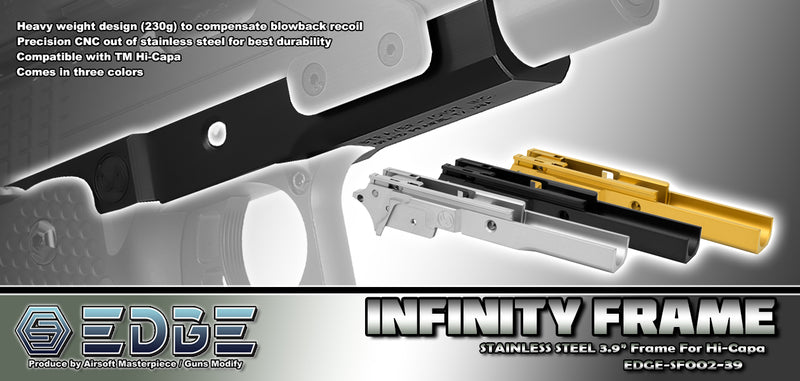 Load image into Gallery viewer, EDGE “INFINITY” Stainless Steel Frame for Hi-CAPA #EDGE-SF002-39