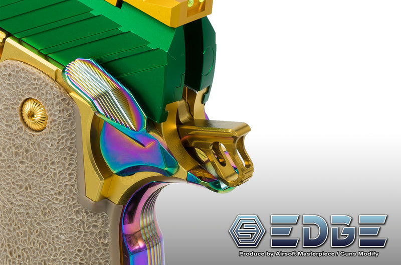Load image into Gallery viewer, EDGE Custom “ALBATROSS” Stainless Steel Ambi Thumb Safeties for Hi-CAPA - Rainbow