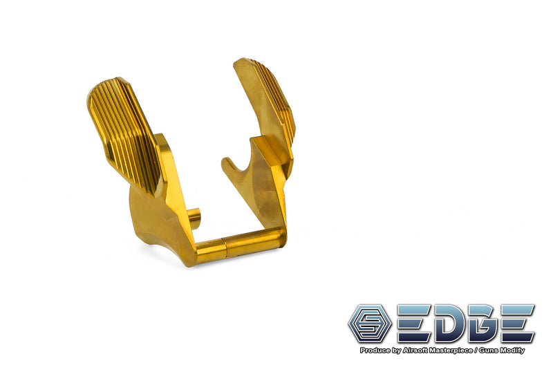 Load image into Gallery viewer, EDGE Custom “ALBATROSS” Stainless Steel Ambi Thumb Safeties for Hi-CAPA - Gold
