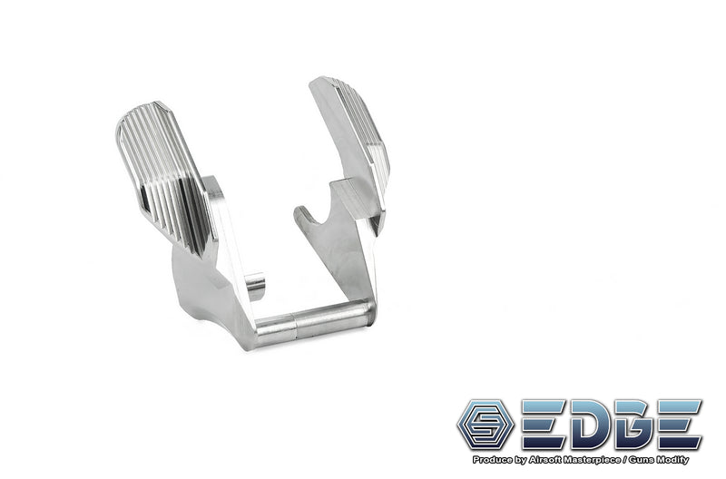 Load image into Gallery viewer, EDGE Custom “ALBATROSS” Stainless Steel Ambi Thumb Safeties for Hi-CAPA - Silver