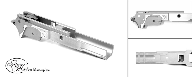 Load image into Gallery viewer, Airsoft Masterpiece Aluminum Frame – 2011 3.9″ with Tactical Rail #F-ST39DSR-SV - Silver