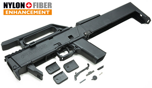 Load image into Gallery viewer, Guarder FMG-9 G18C Folding Machine Gun Kit (Black) for MARUI G17/18c KJ / WE / Umarex / VFC GLK 17 / 18C GBB #FMG9-01(BK)
