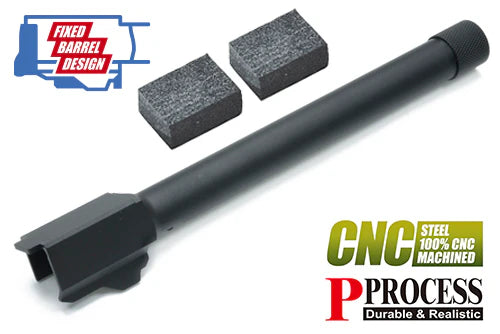 Load image into Gallery viewer, Guarder Steel CNC Threaded Outer Barrel for FMG9 (14mm Negative/Black) #FMG9-04(BK)