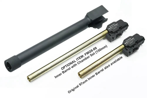 Load image into Gallery viewer, Guarder Steel CNC Threaded Outer Barrel for FMG9 (14mm Negative/Black) #FMG9-04(BK)