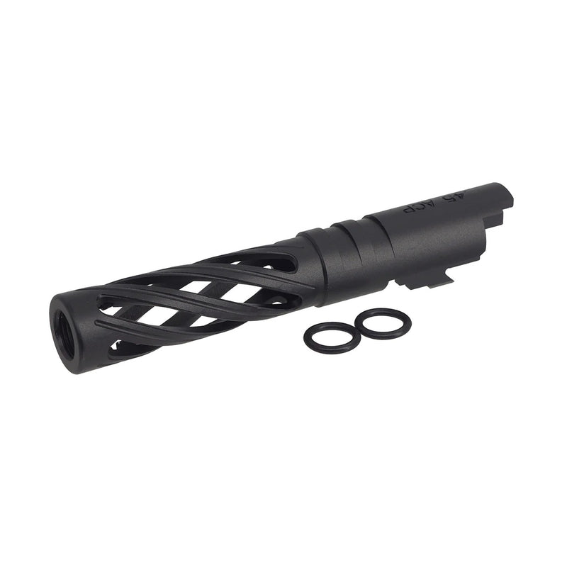 Load image into Gallery viewer, 5KU 4.3 Inch Aluminum Hollow Outer Barrel for Marui Hi-Capa-Black #5KU-GB-558-BK