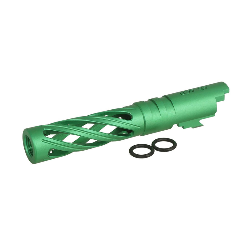 Load image into Gallery viewer, 5KU 4.3 Inch Aluminum Hollow Outer Barrel for Marui Hi-Capa-GREEN #5KU-GB-558-GN