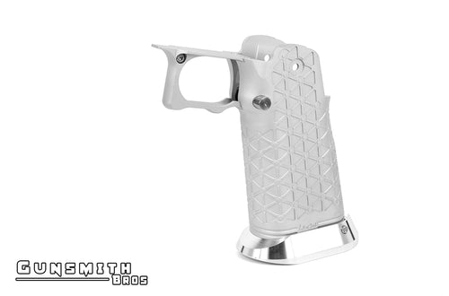 Gunsmith Bros Aluminum Grip for Hi-CAPA Type 01 (LimCat) - Silver 