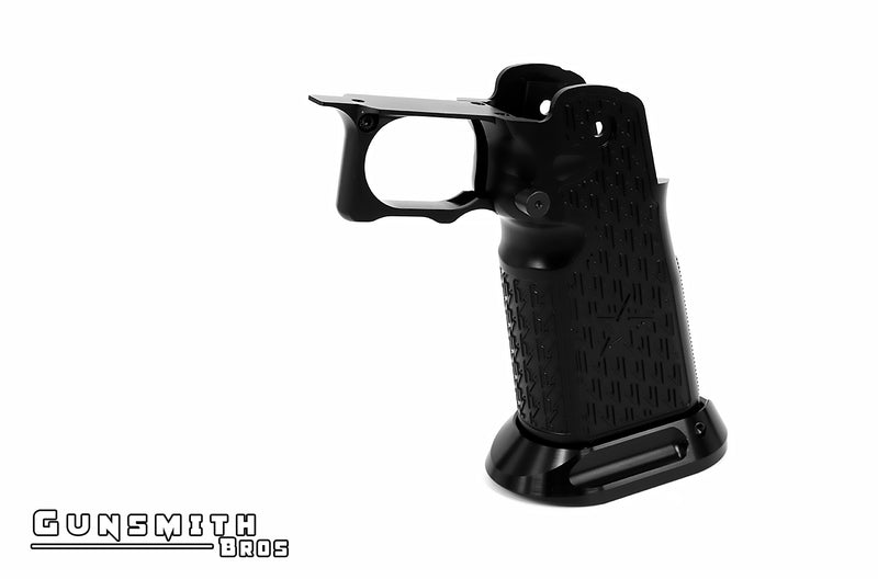Load image into Gallery viewer, Gunsmith Bros Aluminum Grip Type 02 for Hi-CAPA (Staccato) - Black #GB-G-02-BK