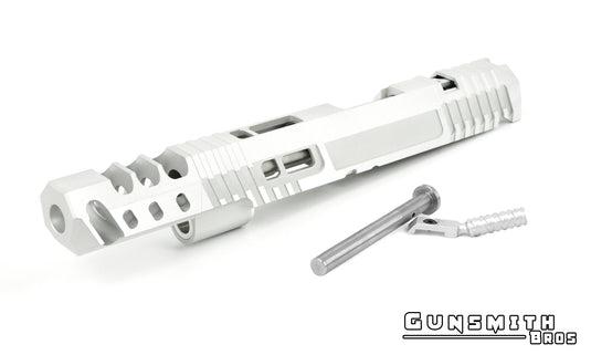 Gunsmith Bros TT Sand V Open Slide Kit for Hi-CAPA - Silver