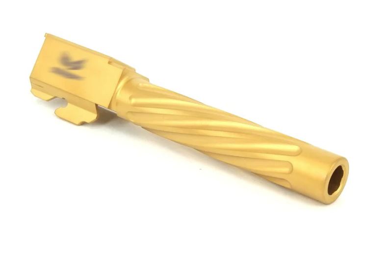 Load image into Gallery viewer, Guns Modify SF 17 Stainless Fluted Barrel for Tokyo Marui G17 (Gold Nitride) #GM0344