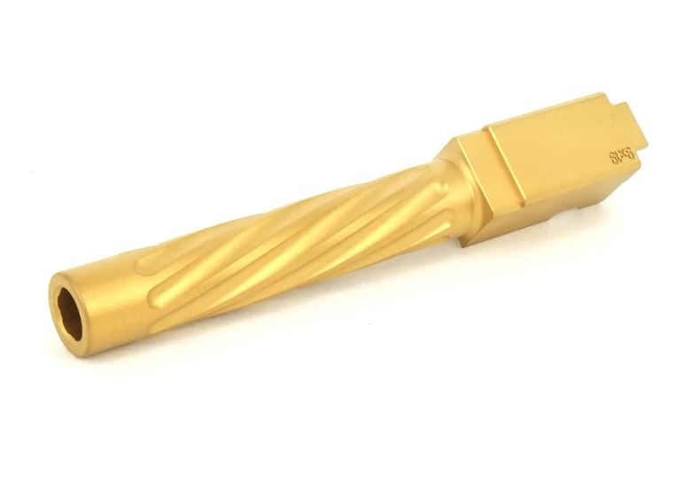 Load image into Gallery viewer, Guns Modify SF 17 Stainless Fluted Barrel for Tokyo Marui G17 (Gold Nitride) #GM0344