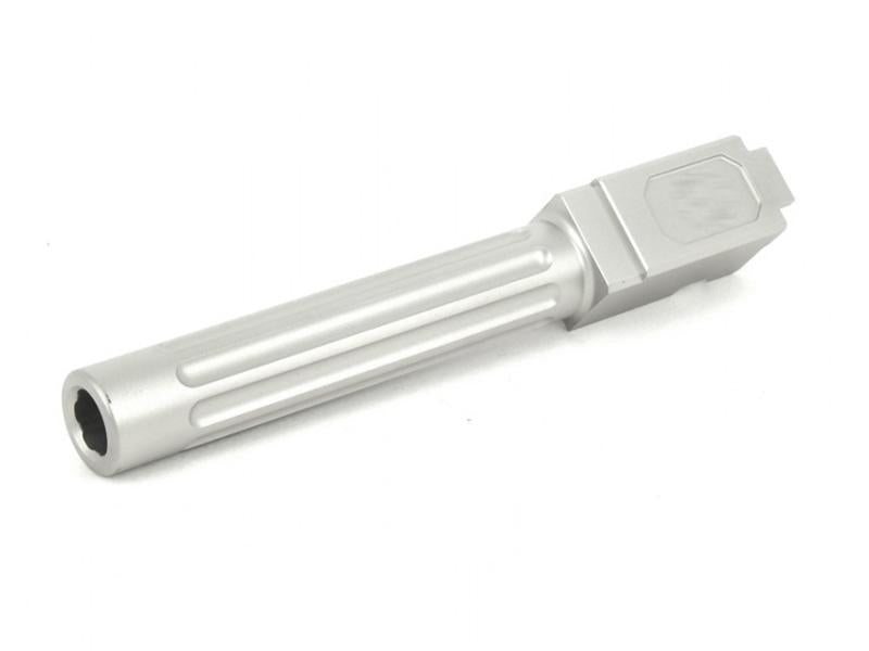 Load image into Gallery viewer, Guns Modify DEM Stainless Fluted Barrel for Tokyo Marui G17/18C - Silver #GM0345