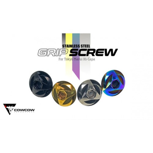 Load image into Gallery viewer, COWCOW Stainless Steel Grip Screw - Gold For Marui HICAPA GBB #CCT-TMHC-129
