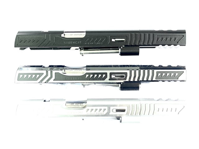 Load image into Gallery viewer, Airsoft Masterpiece LimCat SaberCat Open slide for Hi-Capa #SK-SABERC-O - Silver, Black and 2Tones