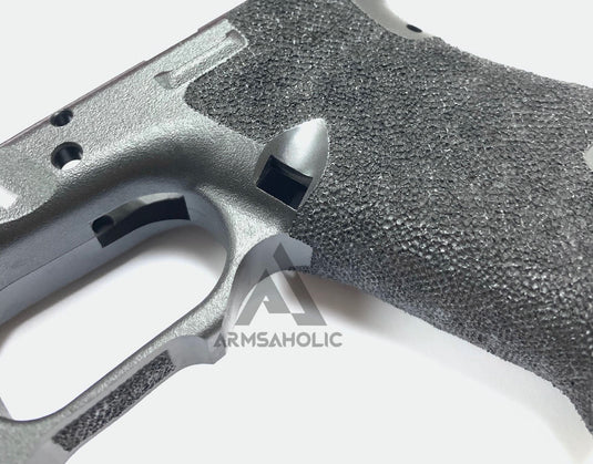 ArmsAholic Custom S-style Stippling Lower Frame 01 for Marui G19 GBB - Black