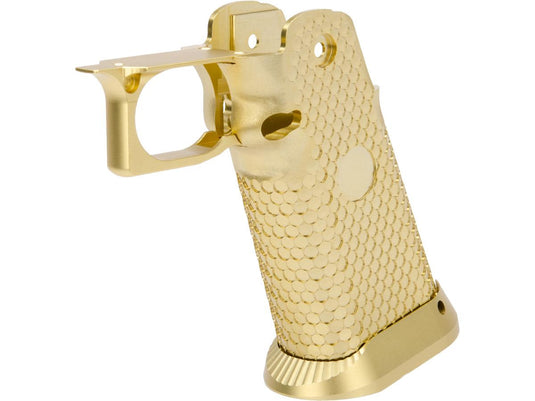 KF CNC Aluminum Grip for Tokyo Marui Hi-Capa Airsoft Pistols - Gold 