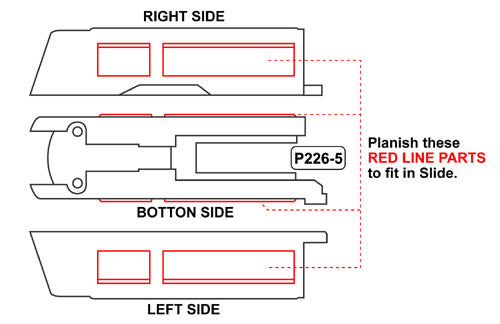 Load image into Gallery viewer, Guarder Enhanced Full Kits for MARUI P226 Rail (Black/Late Ver. Marking) #P226-25(R)BK