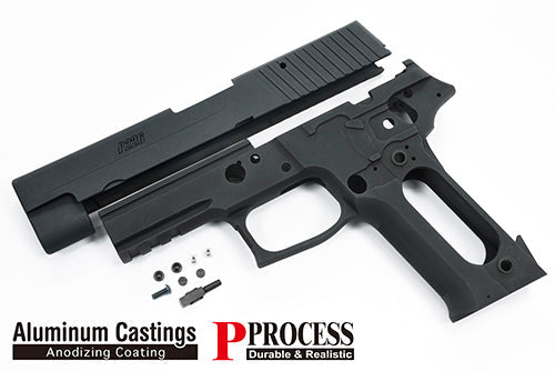 Load image into Gallery viewer, Guarder Aluminum Slide & Frame For MARUI P226 E2 (Black/E2 Marking) - 2022 New Version #P226-35(BK)
