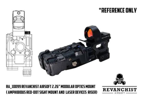 Load image into Gallery viewer, Revanchist Modular Optics Mount for Amphibious Red Dot Sight Mount & Laser Devices Riser (2.26 inch, BK) #RA_10099_V2