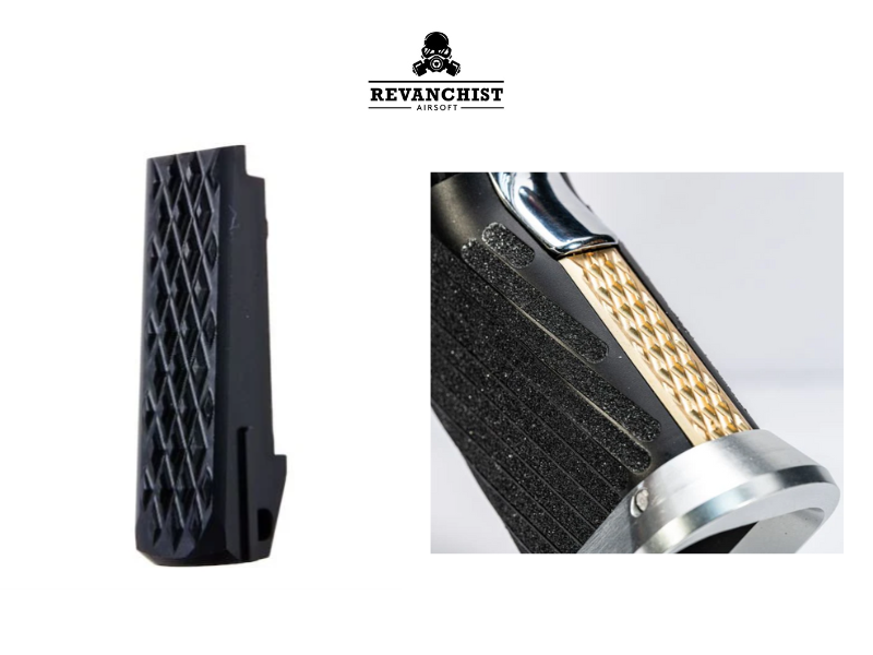 Load image into Gallery viewer, Revanchist Airsoft Brass Spring Housing V2 for Hi-Capa GBB (Raw Brass / Black)