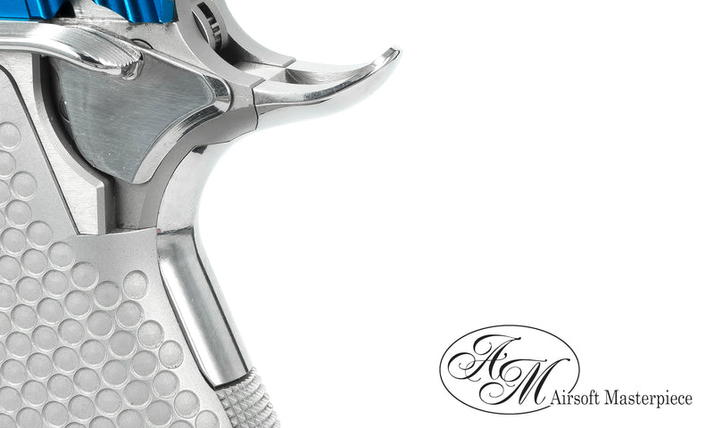Load image into Gallery viewer, Airsoft Masterpiece Steel Grip Safety – INFINITY Signature (Silver) #SGS-3S