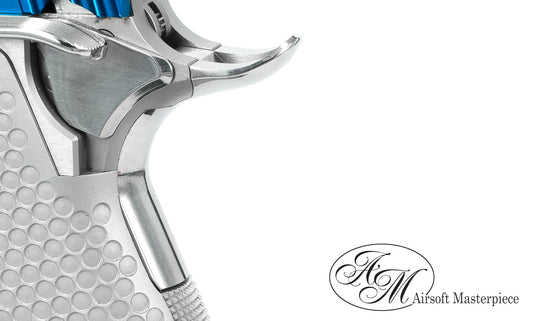 Airsoft Masterpiece Steel Grip Safety – INFINITY Signature (Silver)