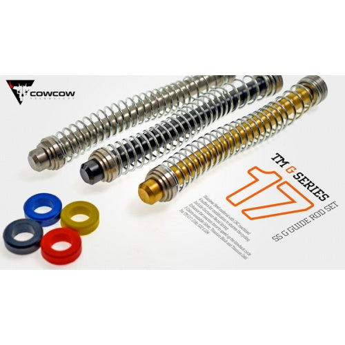 COWCOW Stainless Steel G Guide Rod Set - Silver for Tokyo Marui G17 Gen3