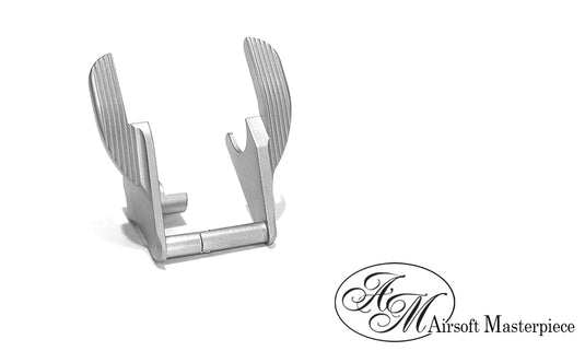 Airsoft Masterpiece Steel Thumb Safety – S Style (Matt Silver)