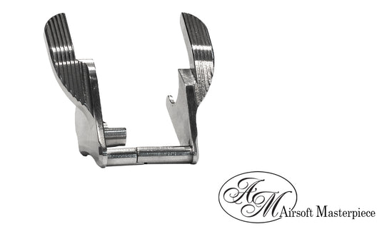 Airsoft Masterpiece Steel Thumb Safety – S Style (Shinly Silver)